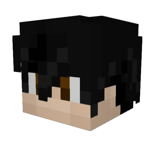 AngelBacon Minecraft avatar head, 3D render
