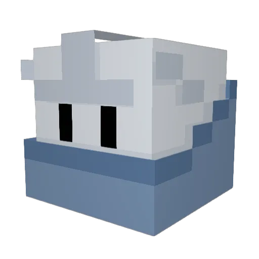 AngelBans Minecraft avatar head, 3D render