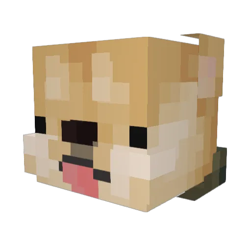 AngelBeans1 Minecraft avatar head, 3D render