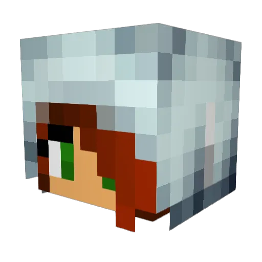 AngelBlizz Minecraft avatar head, 3D render