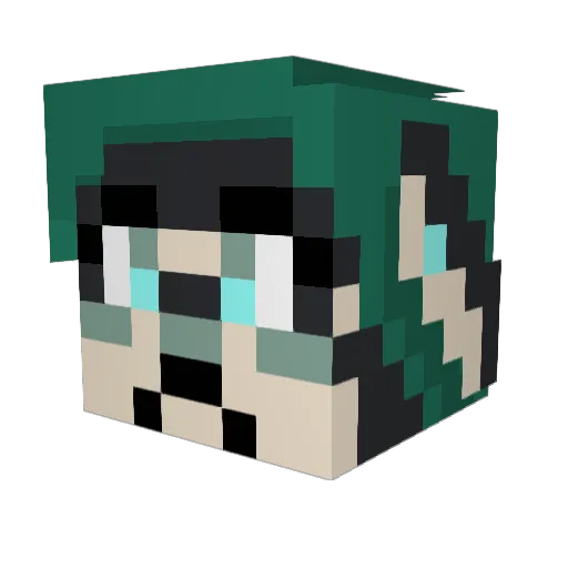 AngelCakies Minecraft avatar head, 3D render