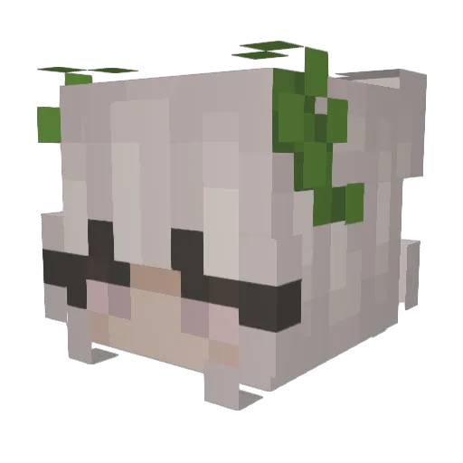 AngelCalling Minecraft avatar head, 3D render