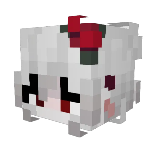 AngelD00li Minecraft avatar head, 3D render