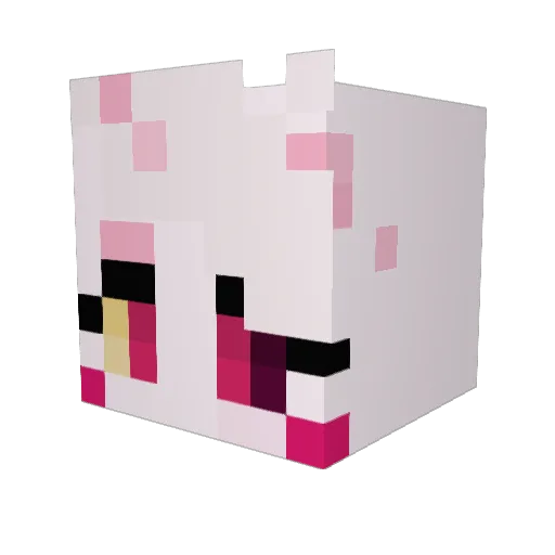 AngelD_st Minecraft avatar head, 3D render