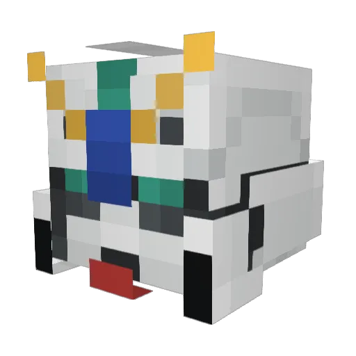AngelDust4 Minecraft avatar head, 3D render