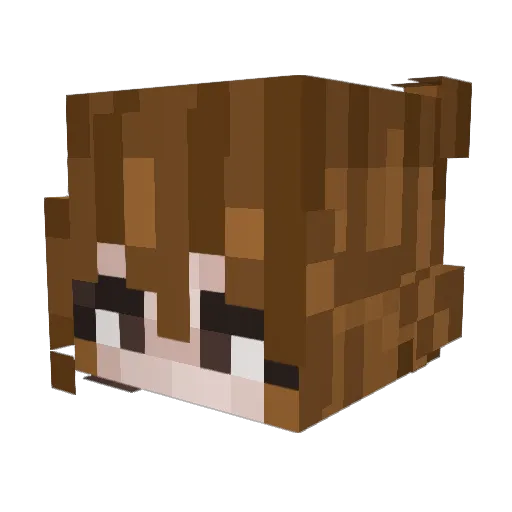 AngelEmber Minecraft avatar head, 3D render