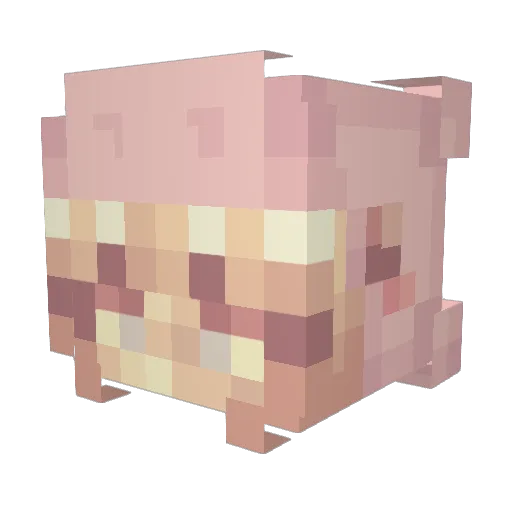 AngelEvergreen Minecraft avatar head, 3D render