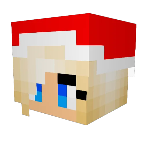 AngelFluttershy Minecraft avatar head, 3D render
