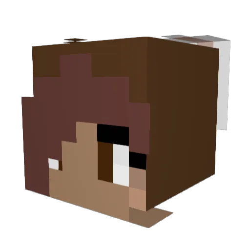 AngelGamess Minecraft avatar head, 3D render