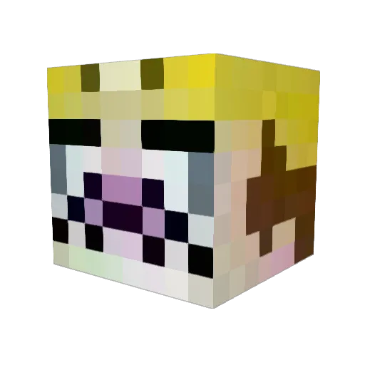 AngelGueRos Minecraft avatar head, 3D render