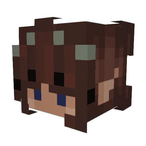 AngelK220 Minecraft avatar head, 3D render