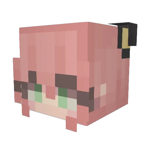 AngelLites Minecraft avatar head, 3D render