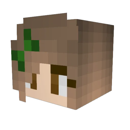 AngelLover18 Minecraft avatar head, 3D render