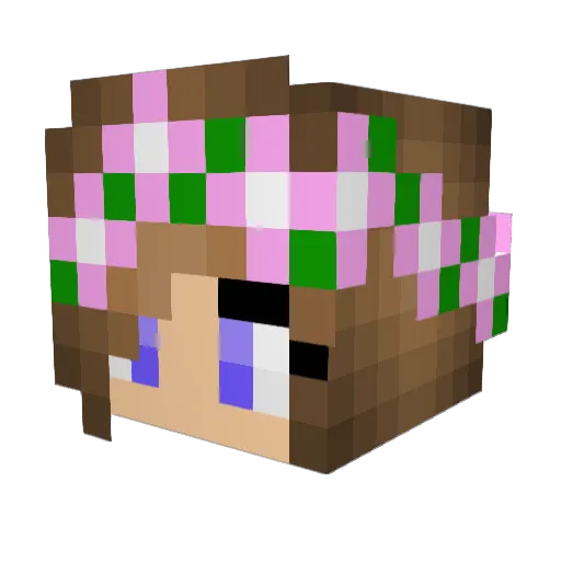 AngelLyons Minecraft avatar head, 3D render