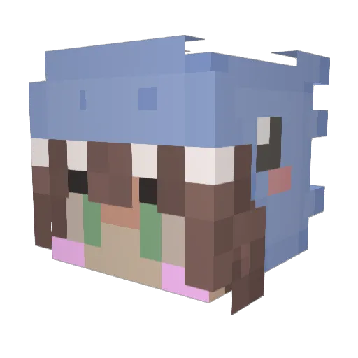 AngelMac4 Minecraft avatar head, 3D render