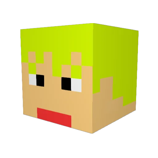 AngelMaster_ Minecraft avatar head, 3D render
