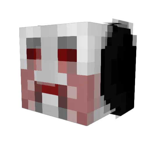 AngelMj23 Minecraft avatar head, 3D render