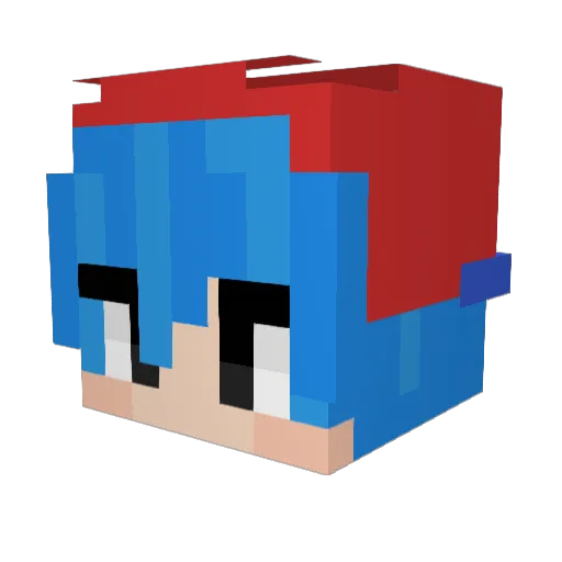 AngelPG27 Minecraft avatar head, 3D render