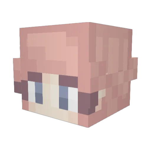 AngelPotato1 Minecraft avatar head, 3D render