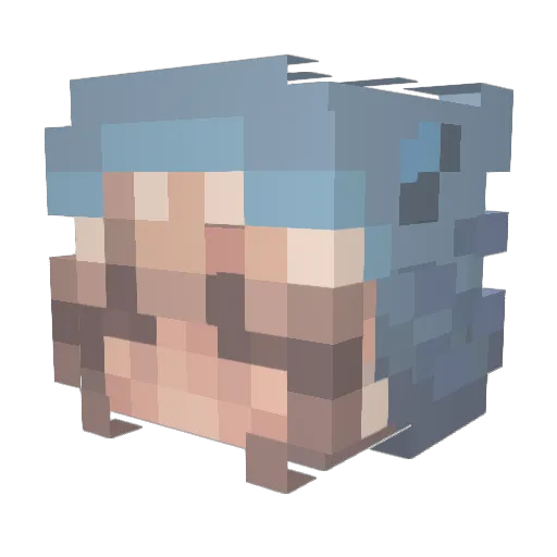 AngelR022 Minecraft avatar head, 3D render