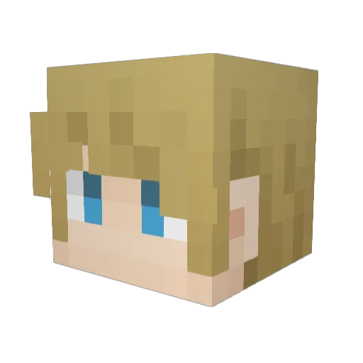 AngelRespect Minecraft avatar head, 3D render