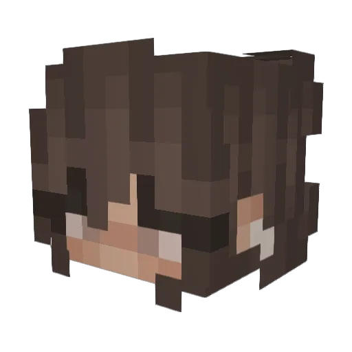 AngelRose_ Minecraft avatar head, 3D render