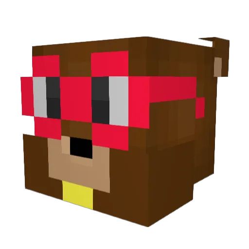 AngelScarz Minecraft avatar head, 3D render
