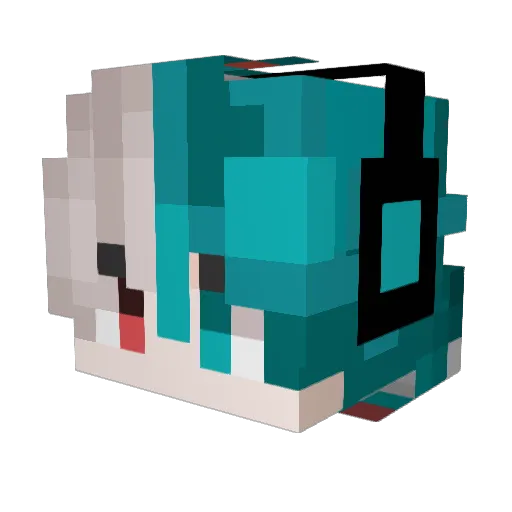 AngelSkyLove Minecraft avatar head, 3D render