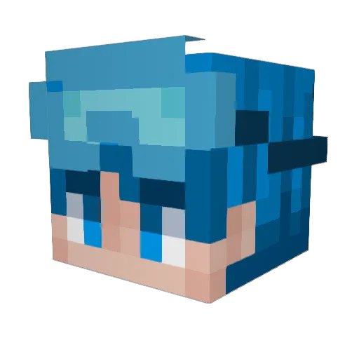 AngelStax Minecraft avatar head, 3D render