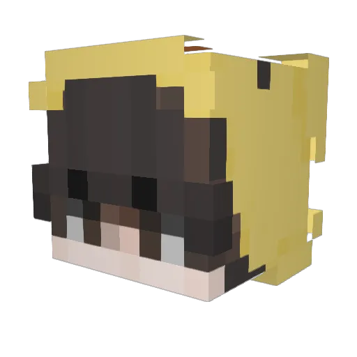 AngelStxrmZ Minecraft avatar head, 3D render