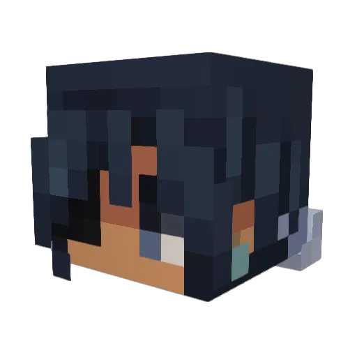 AngelSue Minecraft avatar head, 3D render