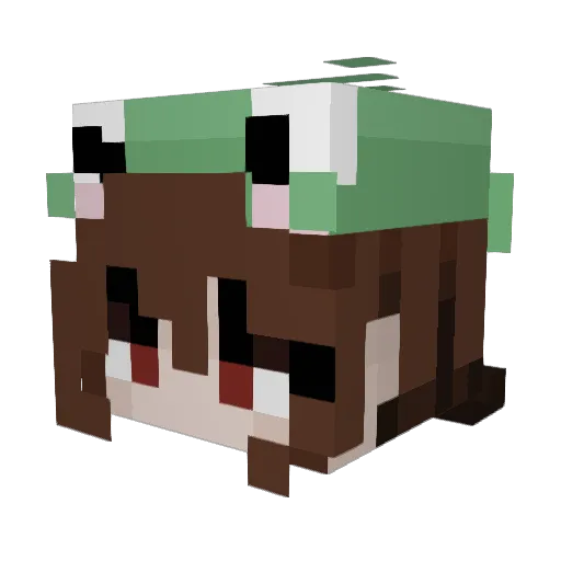 AngelSzofi Minecraft avatar head, 3D render