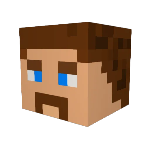 AngelUno Minecraft avatar head, 3D render