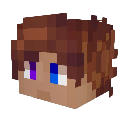 AngelWolfenstein Minecraft avatar head, 3D render