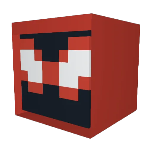 AngelXpea Minecraft avatar head, 3D render