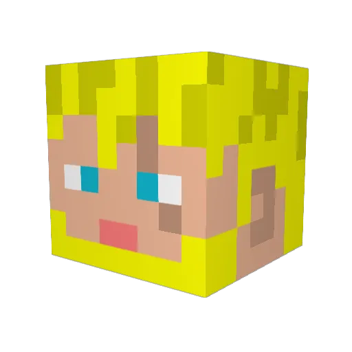 AngelZLK32 Minecraft avatar head, 3D render