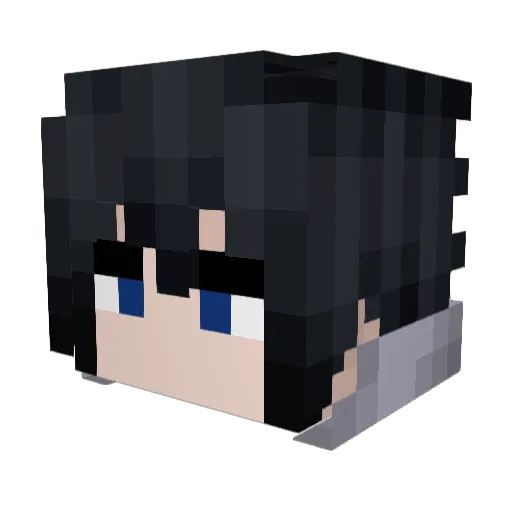 AngelZaion_ Minecraft avatar head, 3D render