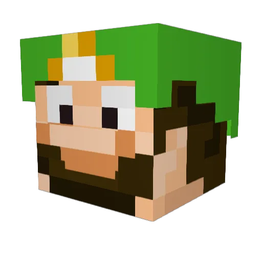 Angel_04 Minecraft avatar head, 3D render