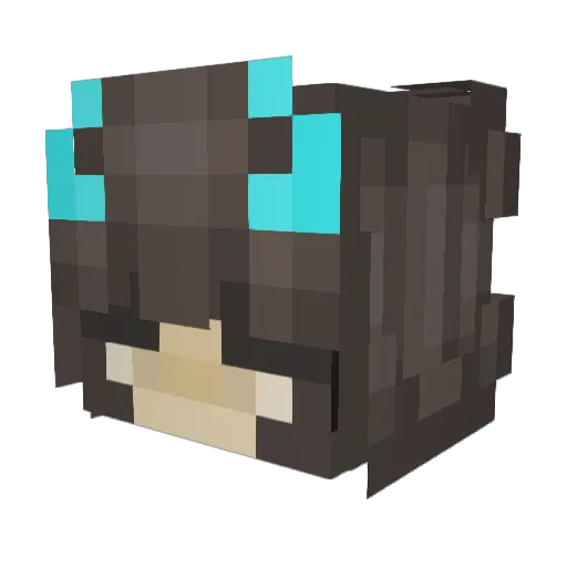Angel_178 Minecraft avatar head, 3D render