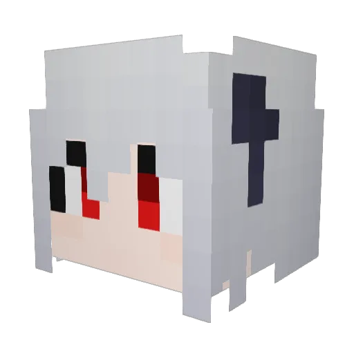 Angel_Beats0 Minecraft avatar head, 3D render