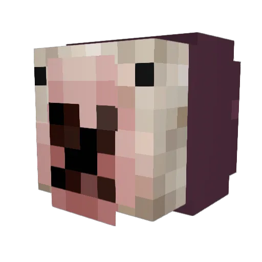 Angel_Junior Minecraft avatar head, 3D render