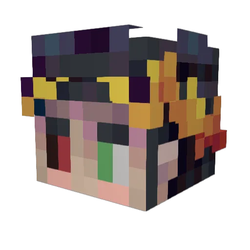 Angel_Juzaki Minecraft avatar head, 3D render