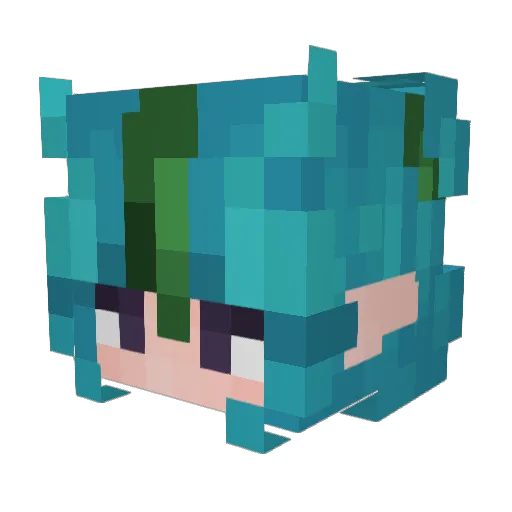 Angel_RM13 Minecraft avatar head, 3D render