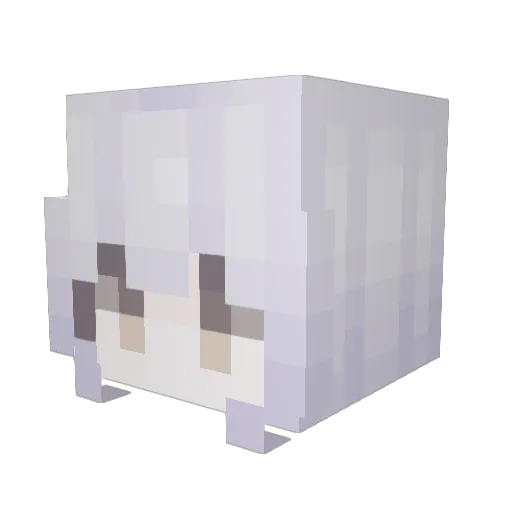 Angel__Beats Minecraft avatar head, 3D render