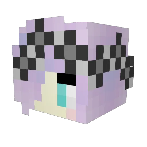 Angela32 Minecraft avatar head, 3D render