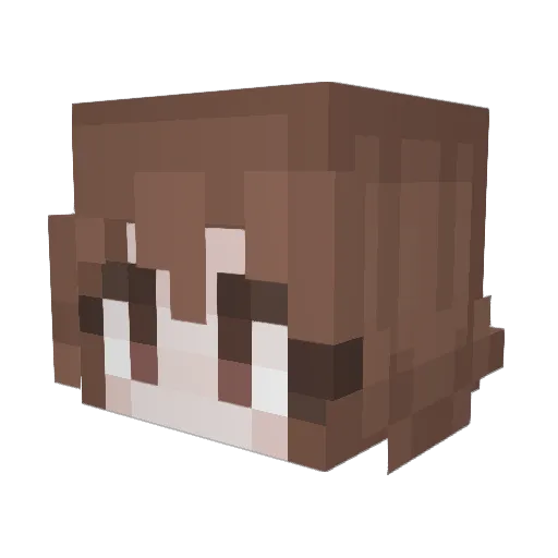 AngelaBP Minecraft avatar head, 3D render