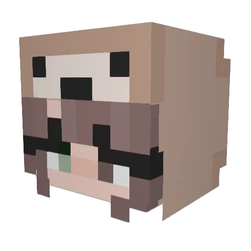 AngelaCurry Minecraft avatar head, 3D render