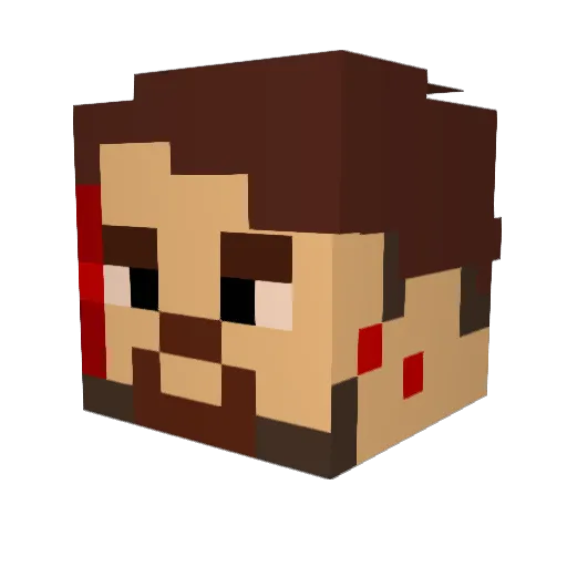 AngelaIbi Minecraft avatar head, 3D render