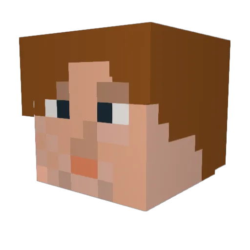 AngelaMerkelGHG Minecraft avatar head, 3D render