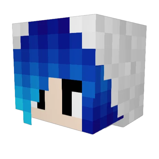 AngelaMummy Minecraft avatar head, 3D render